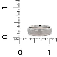 Platinum Medium 6mm Stepped Polished Rails Wedding Band