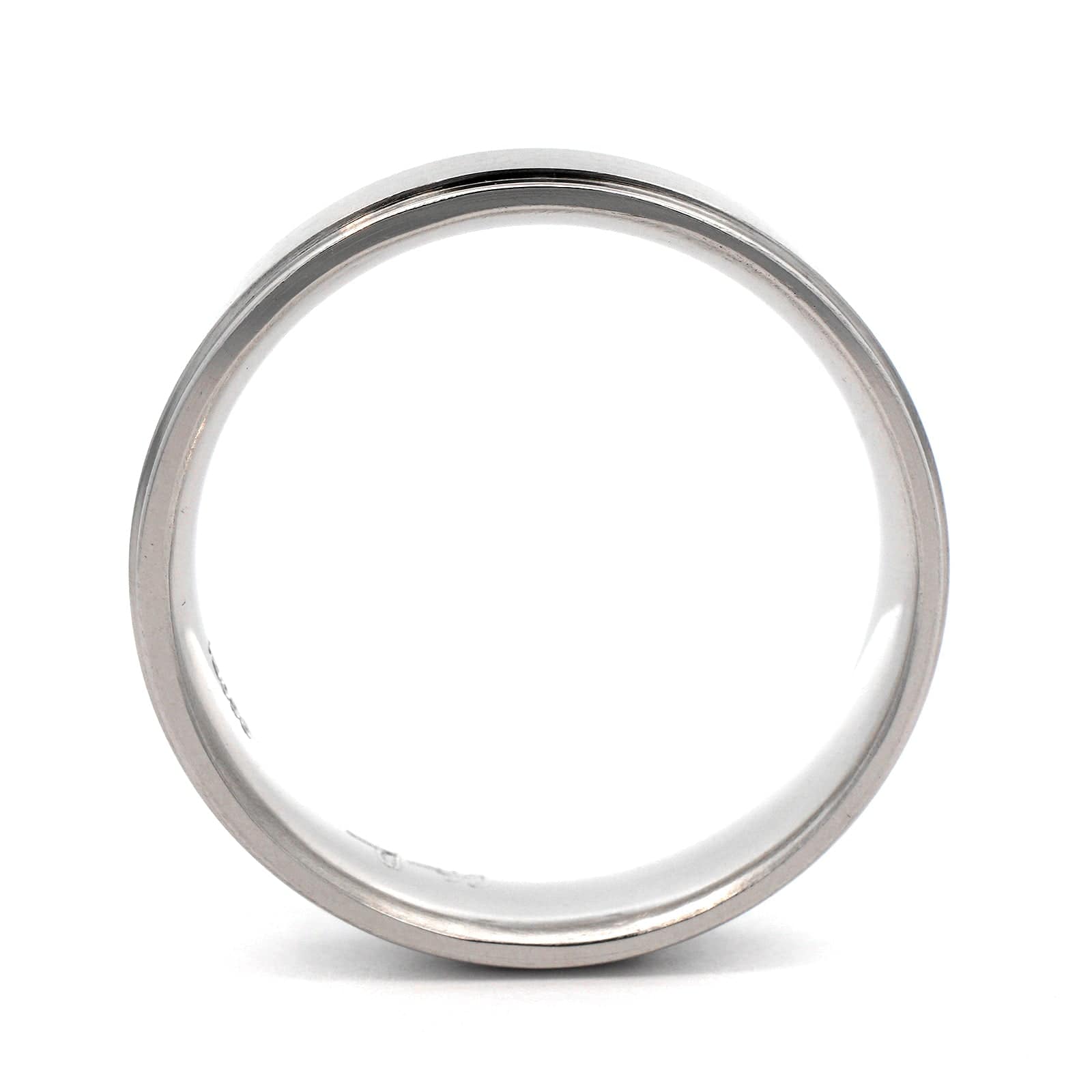 Platinum Narrow 6mm Polished Stepped Rails Wedding Band – Long's Jewelers
