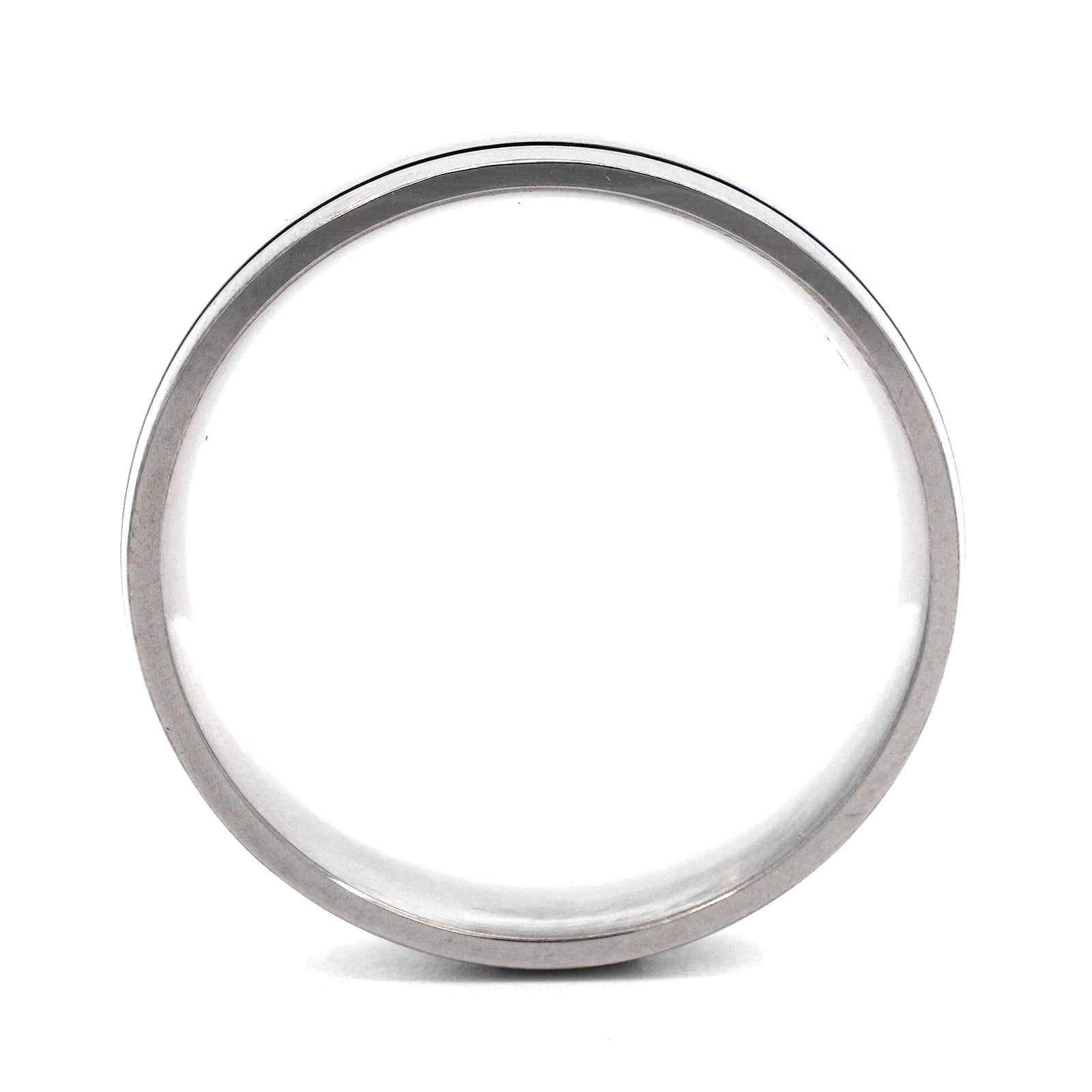 Palladium Narrow 6mm Polished Rails Wedding Band – Long's Jewelers