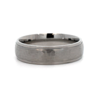 Palladium Narrow 6mm Stepped Rails Wedding Band