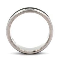 Platinum 6mm Comfort Fit Carbon Fiber Wedding Band