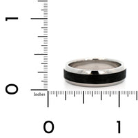 Platinum 6mm Comfort Fit Carbon Fiber Wedding Band