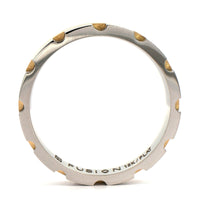 18K Yellow Gold and Platinum 4.5mm Satin Band