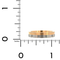 18K Yellow Gold and Platinum 4.5mm Satin Band
