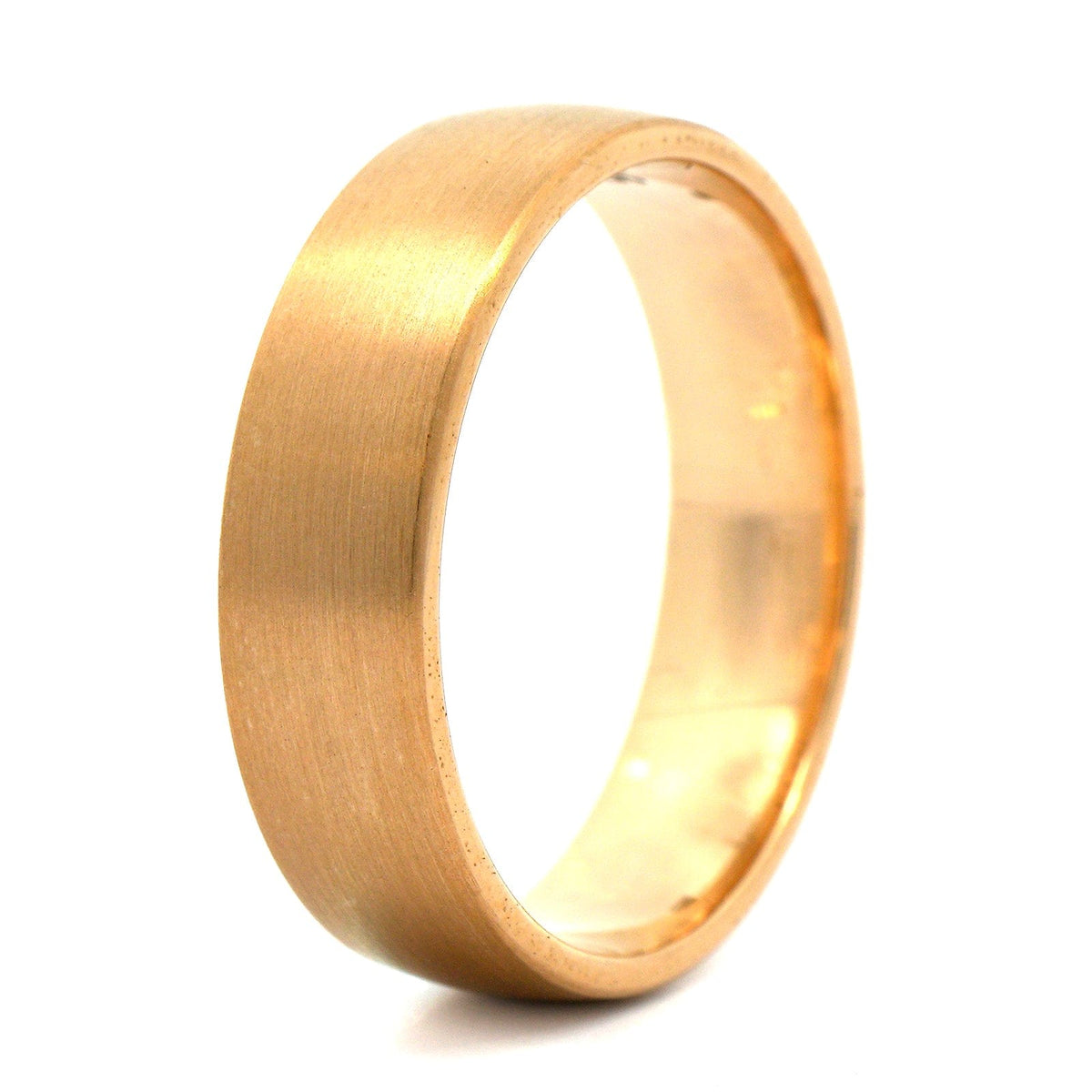 14K Yellow Gold Brushed Finish Band