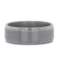 Grey Tantalum Beveled Edge and Satin Center Band