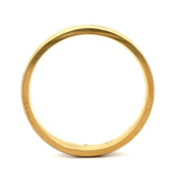 18K Yellow Gold Hammered 4mm Polished Wedding Band