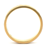 18K Yellow Gold Flat 5mm Matte Wedding Band