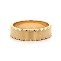 14K Yellow Gold Satin and Polished Band