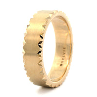 14K Yellow Gold Satin and Polished Band