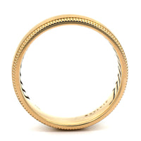 14K Yellow Gold Brushed Center Band