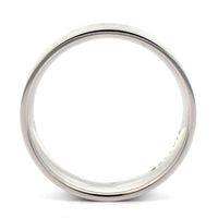 14K White Gold Satin Finished Double Groove Band