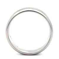 14K White Gold Matte Textured Band