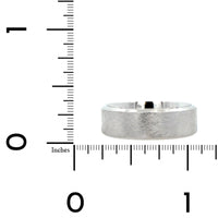 14K White Gold Matte Textured Band