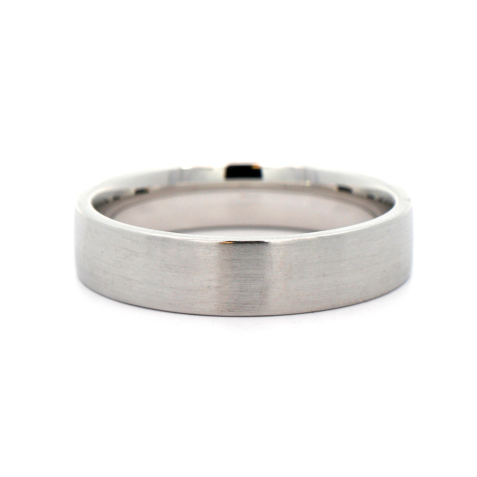 14K White Gold Satin Band