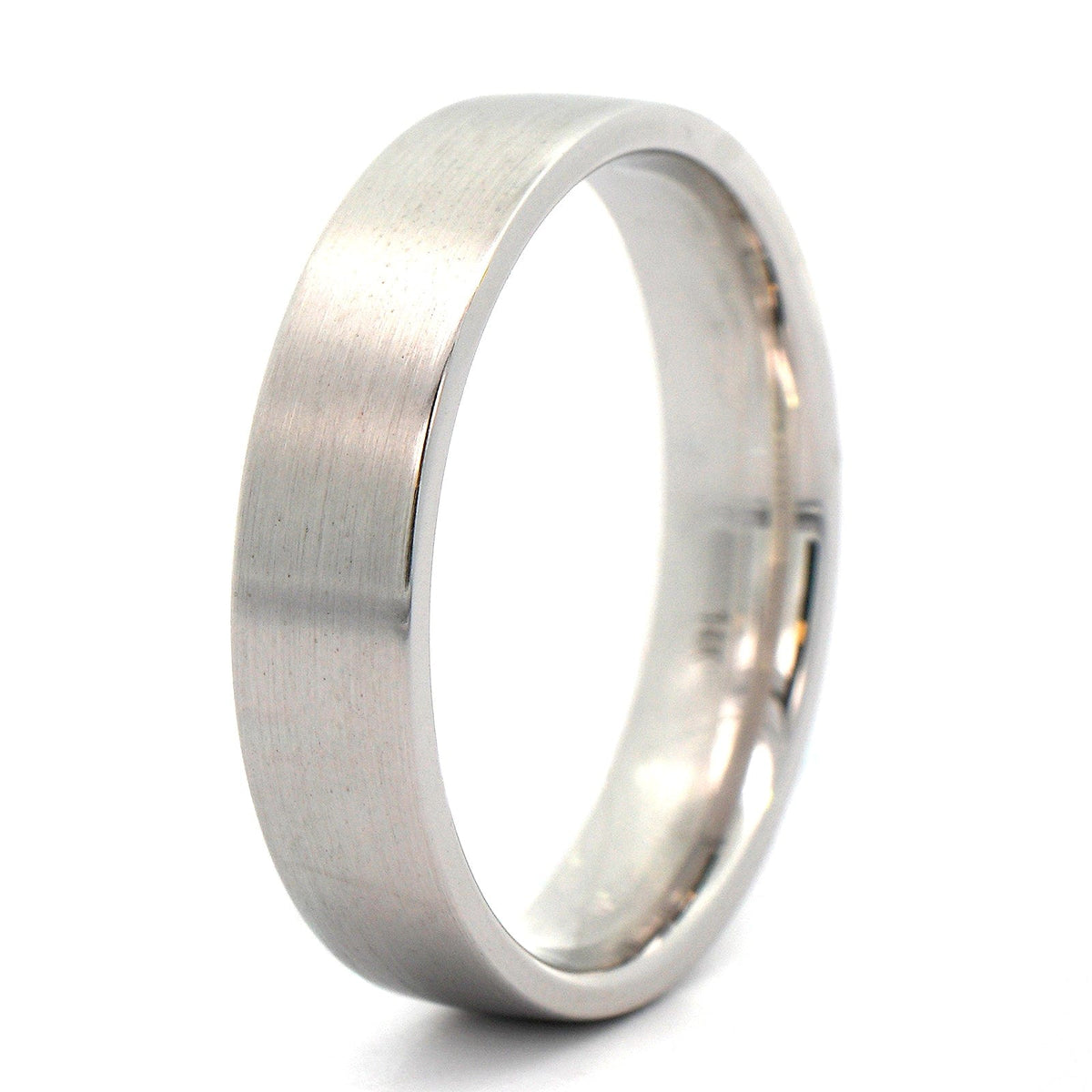 14K White Gold Satin Band
