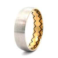 14K Two-Tone Gold Brushed Band