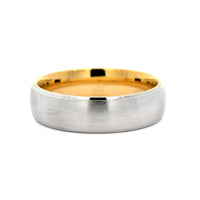 14K Two-Tone Gold Satin Band