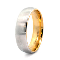 14K Two-Tone Gold Satin Band