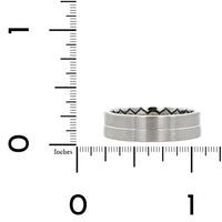 14K White Gold Satin Finish Groove Band