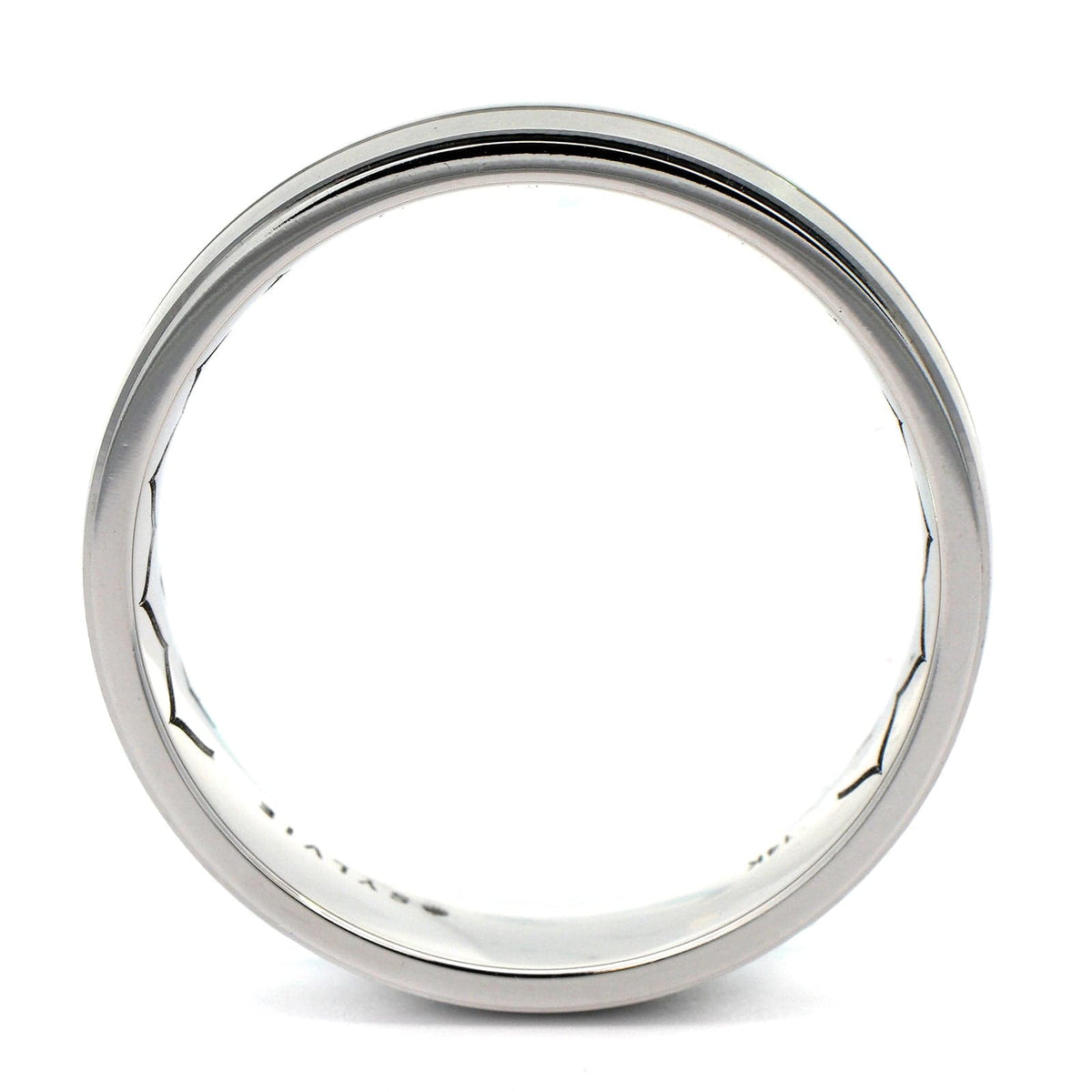 14K White Gold Black Rhodium Groove and Satin Band