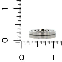 14K White Gold Black Rhodium Groove and Satin Band
