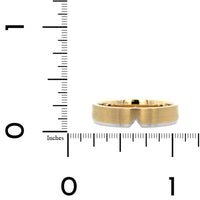 14K Yellow and White Gold Notched Satin Band