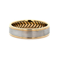 14K Two-Tone Gold Satin Band
