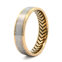 14K Two-Tone Gold Satin Band