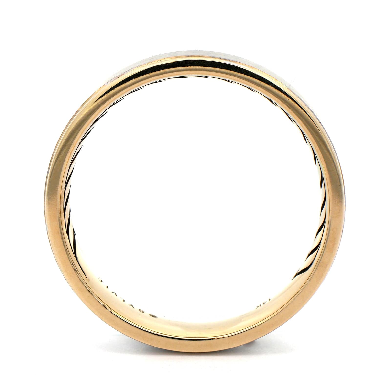 14K Two-Tone Gold Satin Band