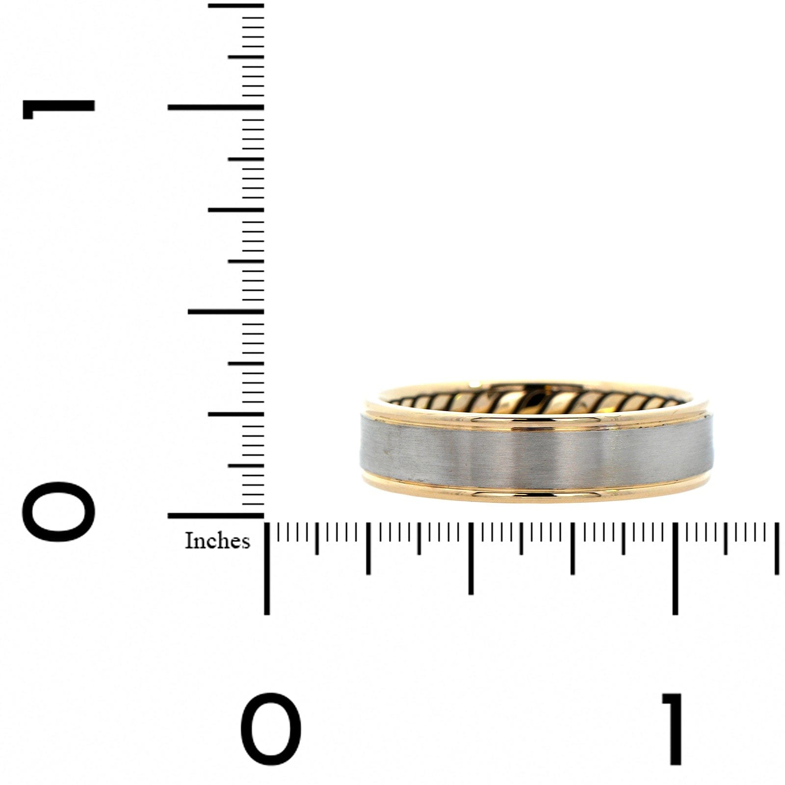 14K Two-Tone Gold Satin Band