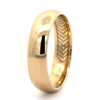 14K Yellow Gold Polished Dome Band