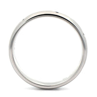 14K White Gold Black Blue Sapphire Satin Band