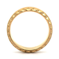 14K Yellow Gold Fluted Satin Band