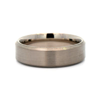 14K Gray Gold Flat Satin Band