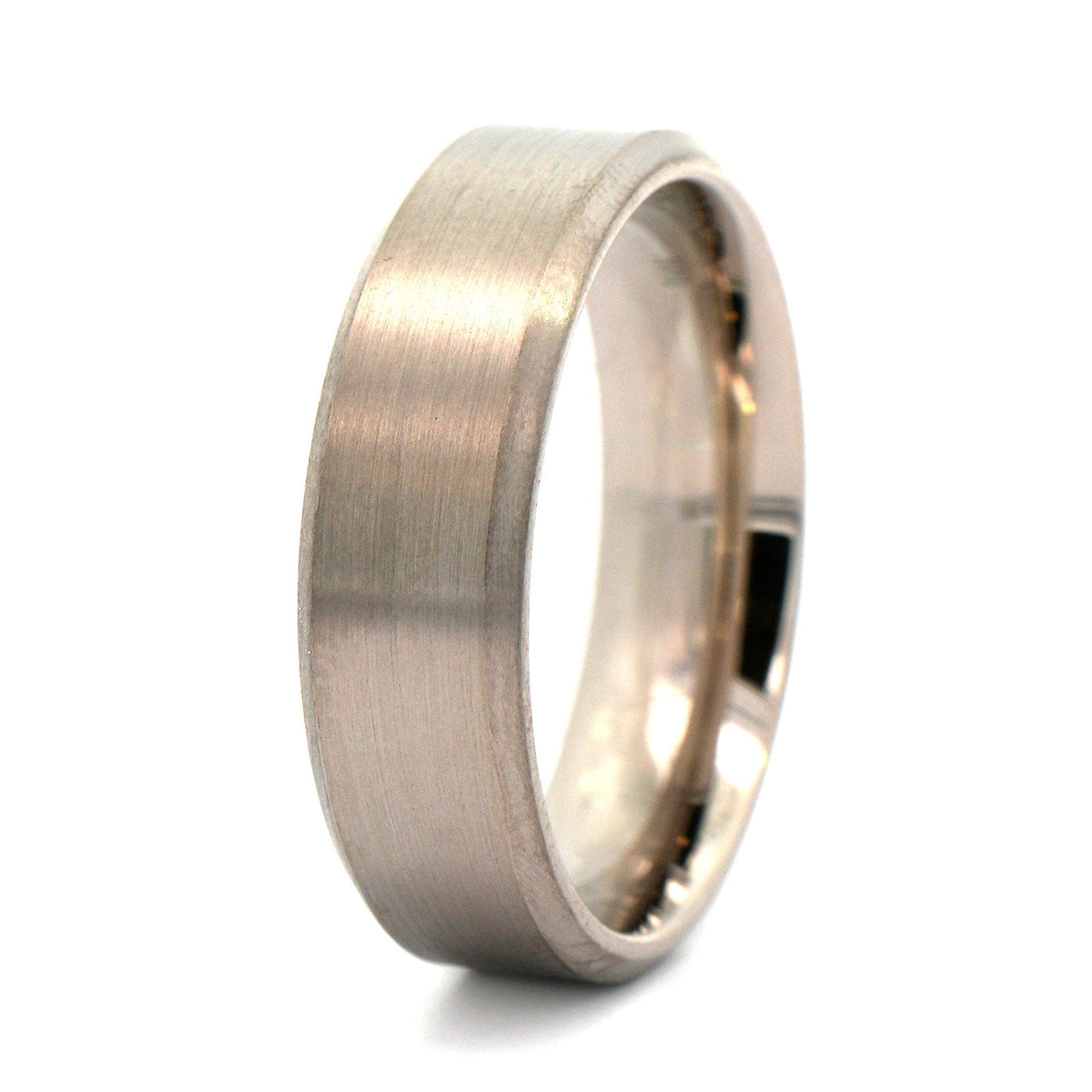 14K Gray Gold Flat Satin Band