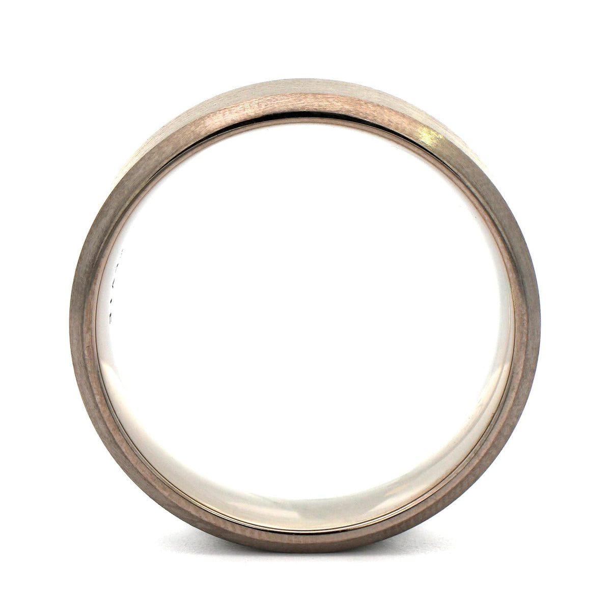14K Gray Gold Flat Satin Band