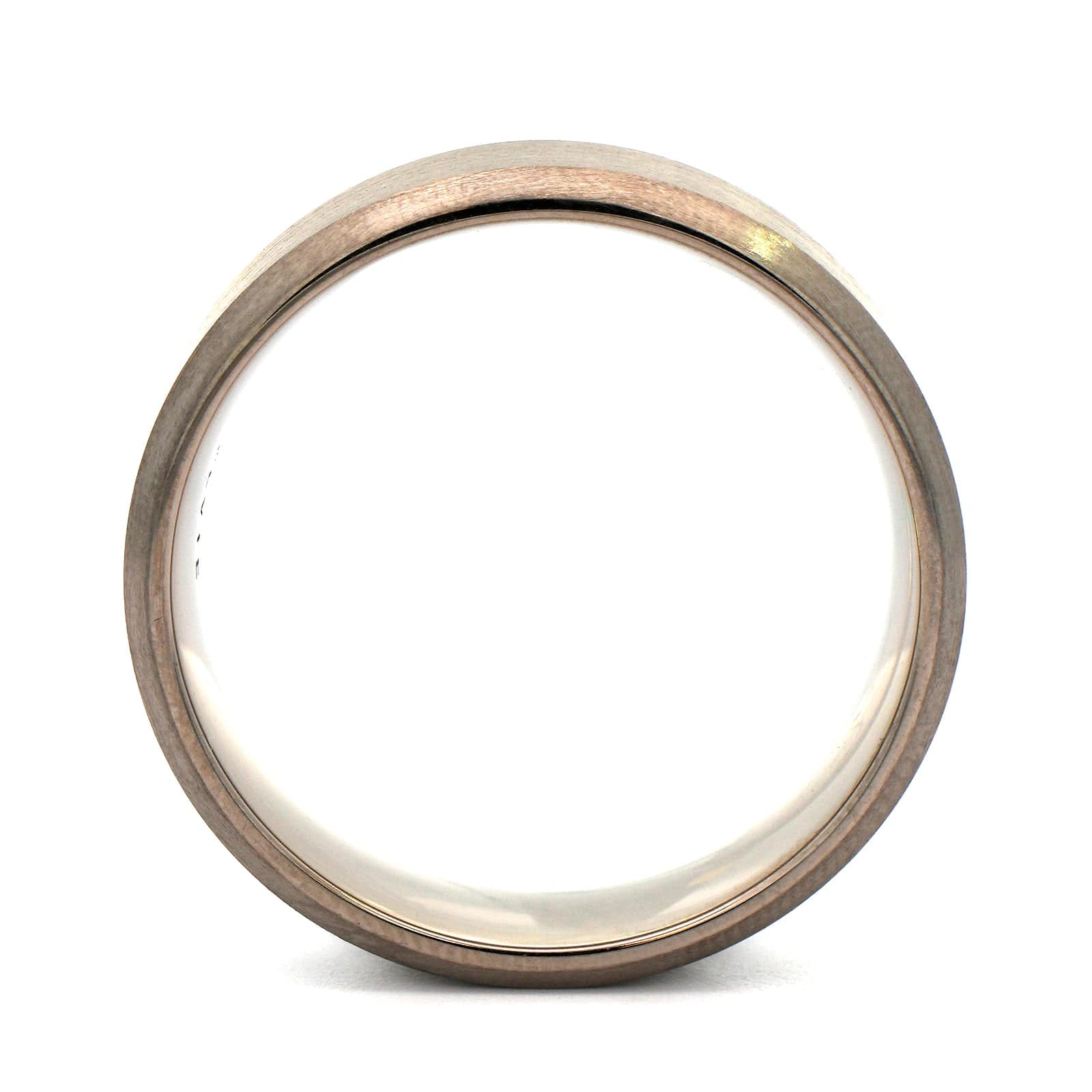 14K Gray Gold Flat Satin Band