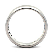 14K White Gold Flat Satin Band