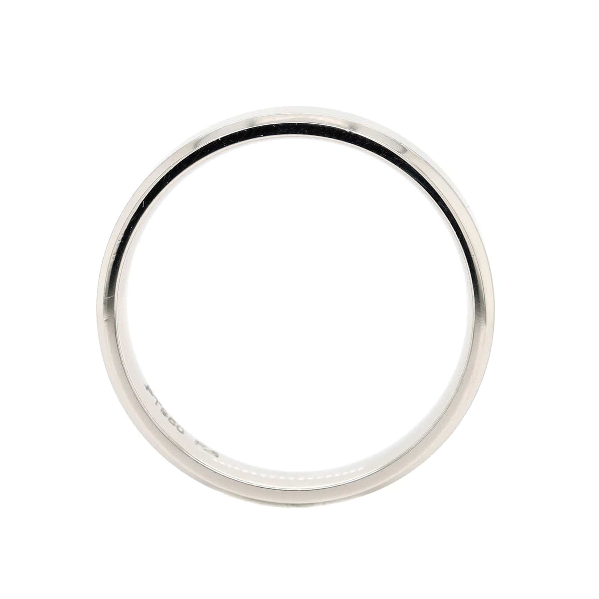 Platinum 5mm Satin Finish and Polished Beveled Edges Wedding Band