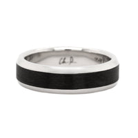 Platinum 6mm Carbon Fiber Wedding Band
