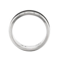 Platinum 6mm Carbon Fiber Wedding Band