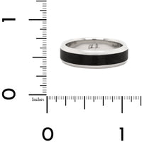 Platinum 6mm Carbon Fiber Wedding Band