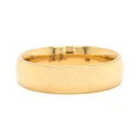 18K Yellow Gold Court Fit High Polished Wedding Band