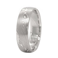 Palladium Comfort Fit Mokume Gane Birch Patterned Band