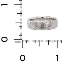 Palladium Comfort Fit Mokume Gane Birch Patterned Band