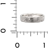 Palladium Comfort Fit Mokume Gane Maple Patterned Band
