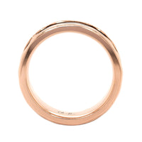 14K Rose Gold Comfort Fit Meteorite Center Band