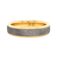 18K Yellow Gold and Meteorite Vega Wedding Band