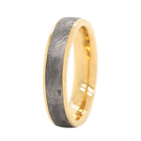 18K Yellow Gold and Meteorite Vega Wedding Band